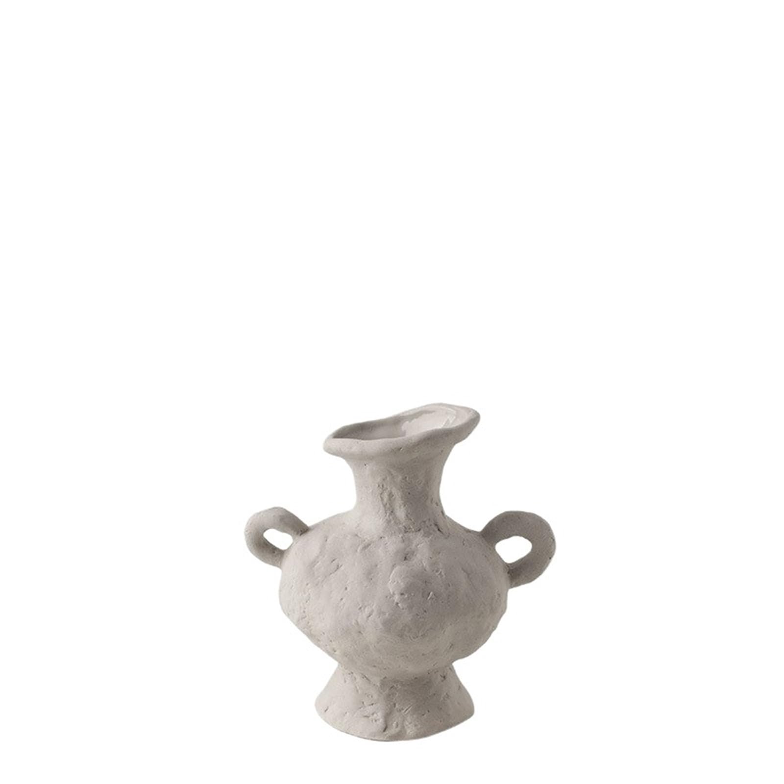 Geometric Vase Hydroponics Simple Flower Pot, Ceramic White Vases, Table Accessories, Bathroom Aesthetic Room Decoration(Style06)