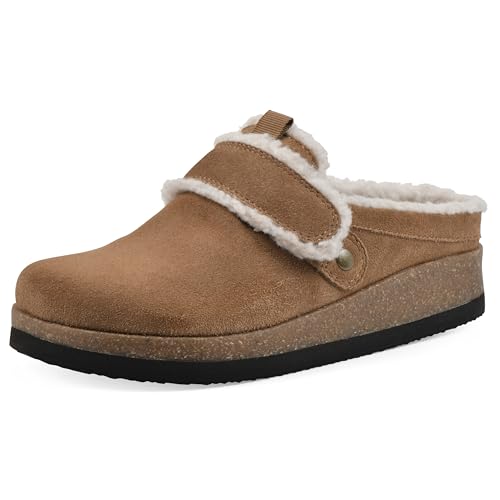 WHITE MOUNTAIN Women's Baylen Faux Fur Footbed Clog
