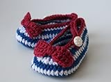  Crochet pattern nautical french style baby booties (52) (Crochet booites) (English Edition)
