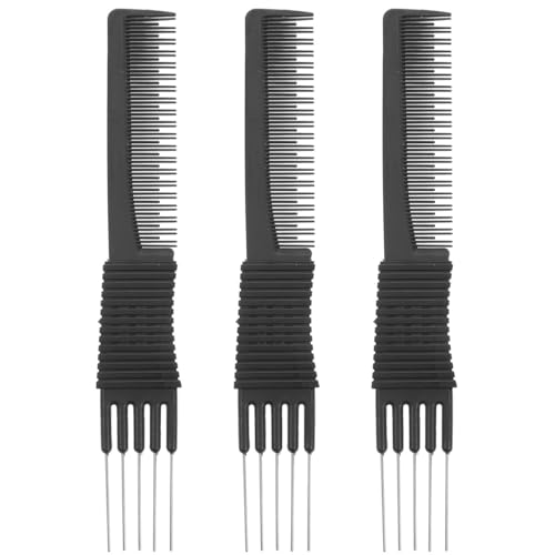 GALPADA Set 3 Peines Negros de Fibra de Carbono Profesionales miniatura 1
