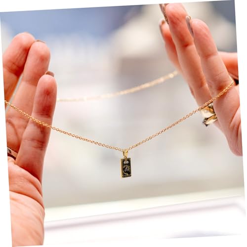 Pendentifs rétro tarot acier inoxydable inaltérable pour bijoux carrés durables