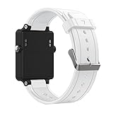 Band for Garmin Vivoactive, Soft Silicone Wristband Replacement Watch Band for Garmin Vivoactive Sports GPS Smart Watch (White)