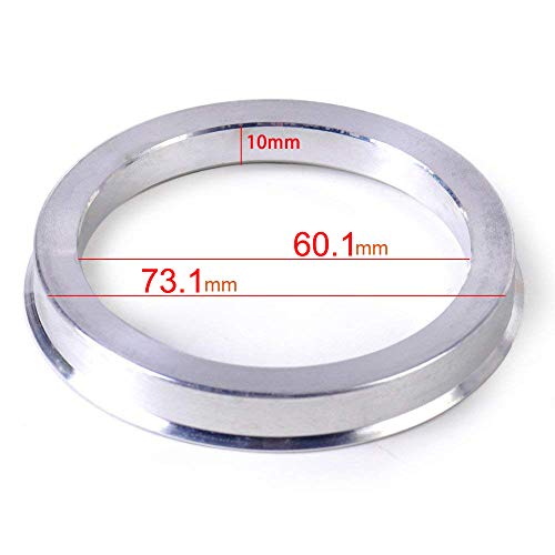Image of ZHTEAPR 60.1 to 73.1 Wheel Hub Centric Rings OD=73.1mm ID=60.1mm Aluminium Alloy Wheel Hubrings 73.1 to 60.1 4pcs