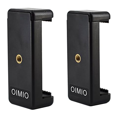 Universal Cell Phone Tripod Mount Adapter, OIMIO Phone Holder Clip Connector Head Used for Monopod Selfie Stick DSLR Travel Mini Flexible Tripod and More(2 pack) Cover