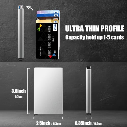 Image of FurArt Slim Minimalist Wallet RFID Credit Card Holder for Men | slim minimalist compact rfid id window thin
