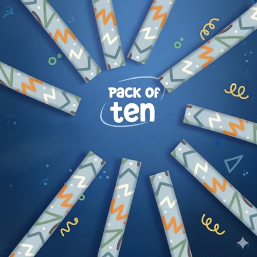 Image of QIPS | NUKKAD Printed Gift Wrapping Paper - Pack of 10 Sheets (19 inch x 29 inch) | Glossy Finish, 80 GSM Acid-Free Paper | Ideal for Birthdays, Baby Showers & Festivals (Abstract)