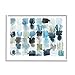 Stupell Industries Ocean Inspired Abstract Tiles Blue Green Watercolor, Design by Grace Popp