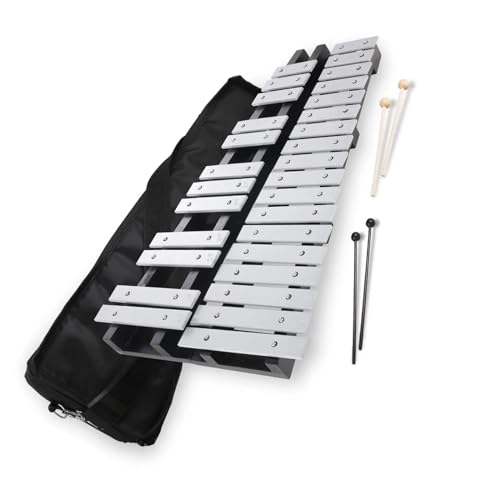 DABAUR Glockenspiel 30 Note Foldable Aluminum Soundboard Glockenspiel Xylophone Percussion Kit