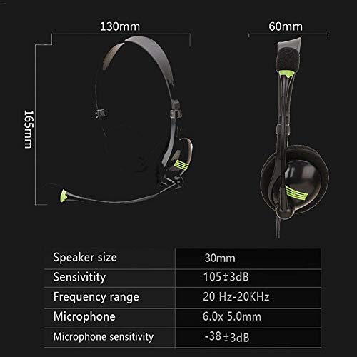 Hoofdtelefoon met microfoon, USB-hoofdtelefoon, licht en comfortabel, met flexibele microfoon, universeel voor laptops, pc. - Image 3