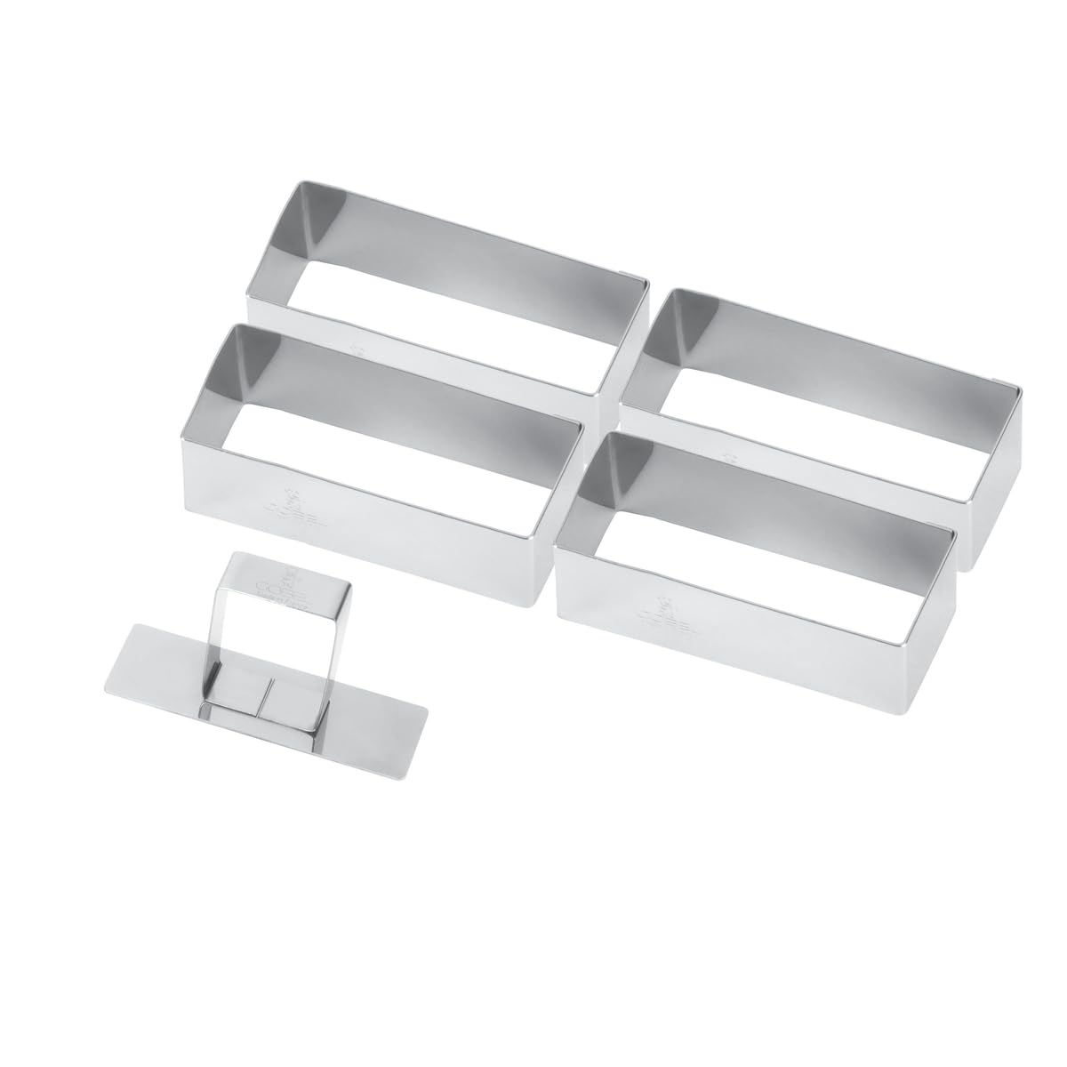 Gobel 881 780 4 unità Rettangolare in Acciaio Inox a Forma di Interruttore