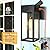 OYKYOHEI 2 Pack Porch Lights with GFCI Outlet, Dusk to Dawn Motion Sensor Outdoor Lights, 2 Lighting Modes Waterproof Anti-Rust Wall Sconce Lantern, Outside Light for House, Black