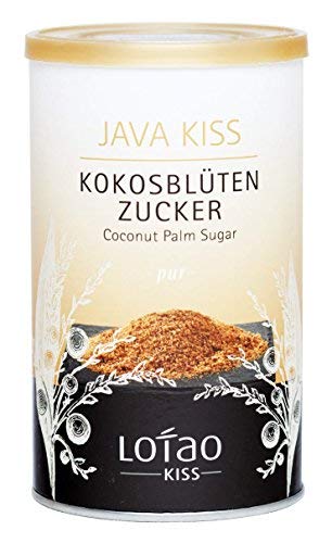 Lotao Java Kiss Kokosblütenzucker Bio (250 g) - sanftes Karamell-Aroma - 100% Kokosblüten Rohzucker: zum Backen, Kochen, Tee - vitamin- & nährstoffreich | Kokos Zucker vegan, nachhaltig angebaut Cover