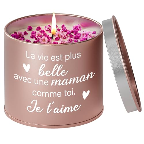 TheGiffter Cadeau Fete des Meres, Cadeau Anniversaire Maman Bougie Parfumée 9oz à la Lavande,...
