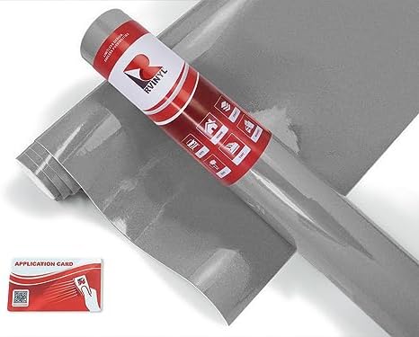 ORACAL 951 Series Premium Cast Film in Gray Metallic 905-2ft x 7ft - Gloss Finish Silicone Coated Vinyl Sheet Roll for Decals, Signs and Graphics