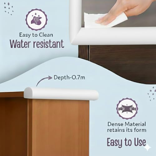 Image of Safe-O-Kid (5 Meter) Baby Proofing Edge Corner Guards with 3M Adhesive Tape, Extra Thick, Furniture Corner Cushion for Child Safety, Corner Protector for Baby, Edge Guard Strips, BPA Free, Grey