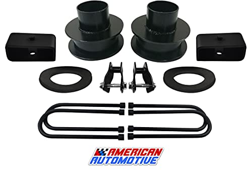 American Automotive F250 F350 Superduty Lift Kit 4Wd 2.5" Front Spring Spacers + 2" Rear Blocks + Shock Extenders #TOP1