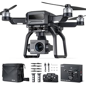 Bwine F7GB2 Drones with Camera for Adults 4K, 3-Axis Gimbal, Night Vision, 10000FT Transmission Range, FAA Completed, 50Mins Flight Time with 2 Batteries, GPS Auto Return+Follow Me+Beginner Mode