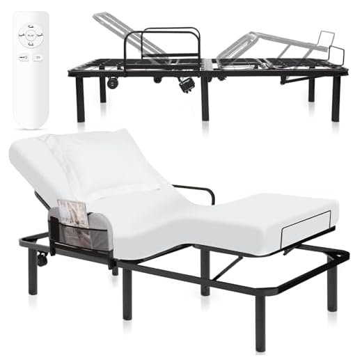 Vive Adjustable Bed Base Frame - Electric Heavy Duty Metal Plataform Bed Frame with Adjustable Base for XL Twin Mattress - Bed Remote for Head, Leg and Foot Incline - Dual USB Ports - Easy Assembly