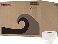 Vista 2 de Boardwalk BWK410320 - Rollo de papel higiénico de baño de 3.2 pulgadas x 525 pies, 2 capas, seguro séptico, color blanco (12 rollos/caja)