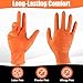 TREEGO 10 Mil Nitrile Gloves Disposable Orange Gloves - Heavy Duty Rubber Mechanic Gloves with Double Diamond Grip, Latex Free Industrial Work Gloves for Tools & Garage, 50 Count Medium