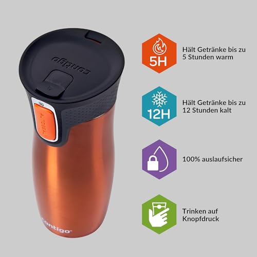Contigo West Loop AUTOSEAL Thermobecher | Auslaufsicher | 470 ml – Ansicht 2