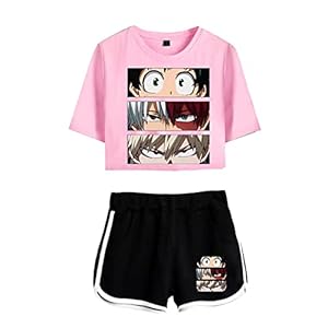Dames Zomer Pyjama Tweedelig Set korte broek en t-shirt My Hero Academia