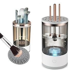 Electric Makeup Brush Cleaner, 2024 New Automatic Cosmetic Brush Cleaner Makeup Brush Tools for All Size Beauty Makeup Brushes Set, Gift for Women Wife Friend
