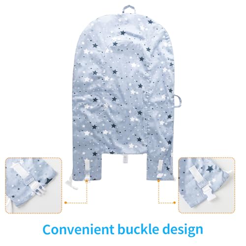 Image of Infant Baby Lounger Replaceable Cover co-Sleeping Newborn Baby Nest Backup Cover Breathable Machine Washable (Blue Star)