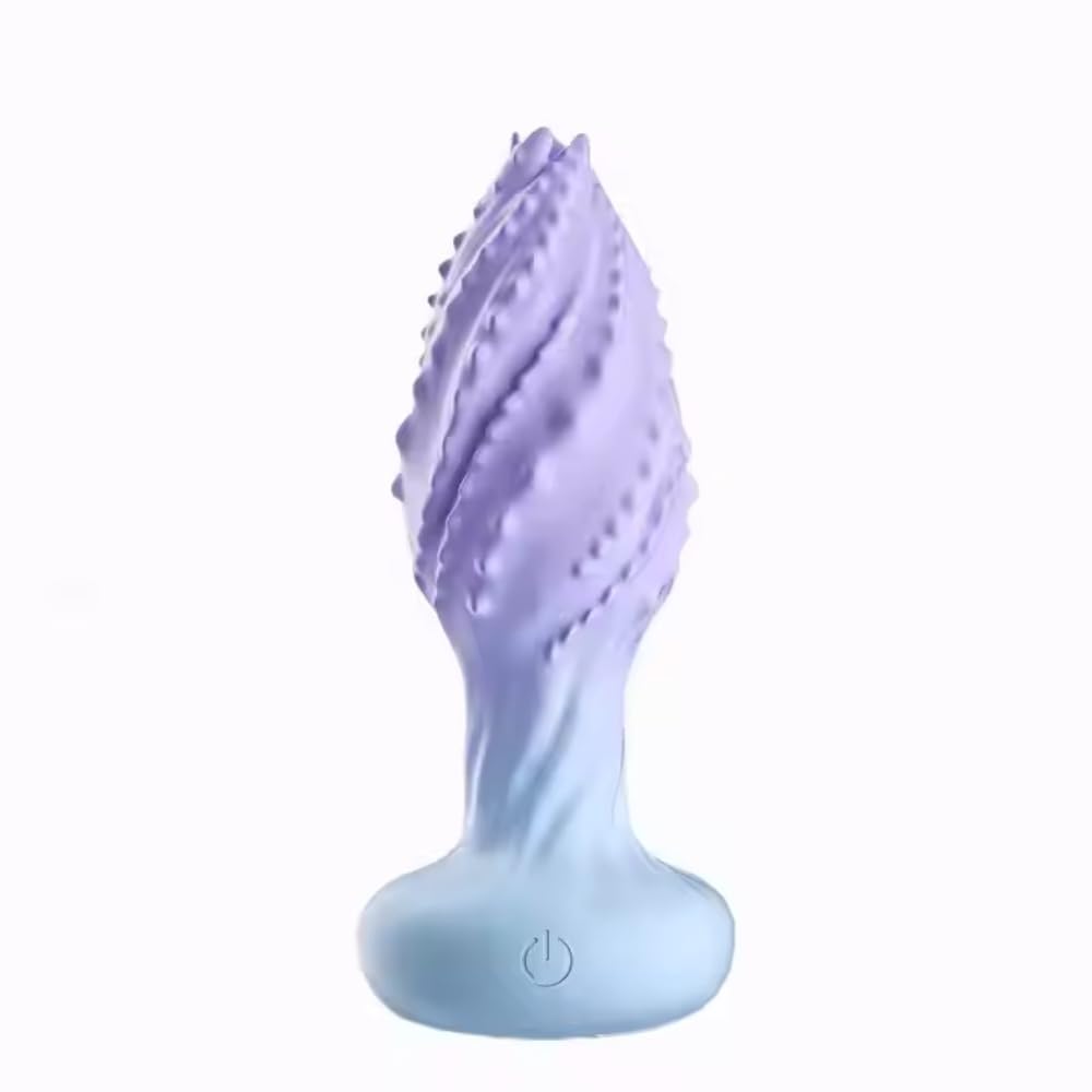 BeHorny Butt Plug 10-Mode Rotating & Vibrating Anal Plug – Light-Up Petal Tip, Waterproof Rechargeable Silicone, Remote Controlled