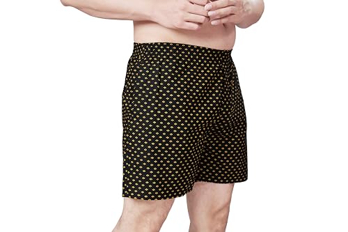 Image of Men's Cotton Printed Regular Fit Boxer Shorts | Soft & Breathable Innerwear | Comfortable Boxers | Lightweight & Stylish Nightwear