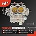 A-Premium 2 Barrel Carburetor with Long Linkage Compatible with Mercruiser Mercury Marine 2.5L 3.0L 4 Cyl Engines, Electric Automatic Choke, Replace# 3310-864940A01, 3310864940A01, 8M0045397