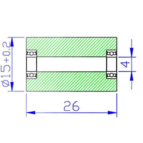Roulements à billes MR84 en polyuréthane haute densité 26mm, haute précision