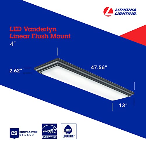 Image of Lithonia Lighting Vanderlyn 4' LED Kitchen Light Fixture, Cool White Bronze