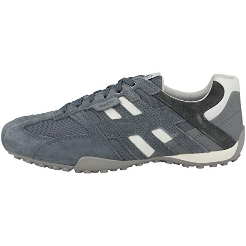 Geox Herren Uomo Snake Sneakers, Jeans White, 40 EU