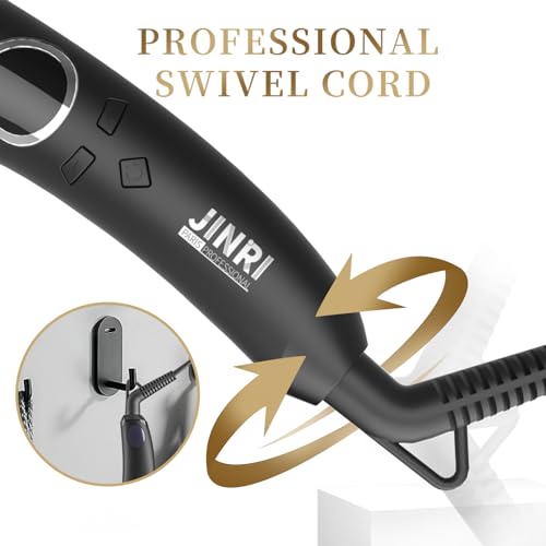 JINRI Cepillo Alisador de Pelo Negro 8 Temperaturas 120V miniatura 4