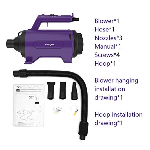 shernbao Dog Dryer High Velocity Professional Dog/Pet Grooming Force Hair Dryer/Blower - Image 7