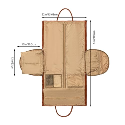 Suit Storage Bag Garment Bag Garment Duffel Bag for Men Women Suit Business Bag for Travel, Business(Brown)4