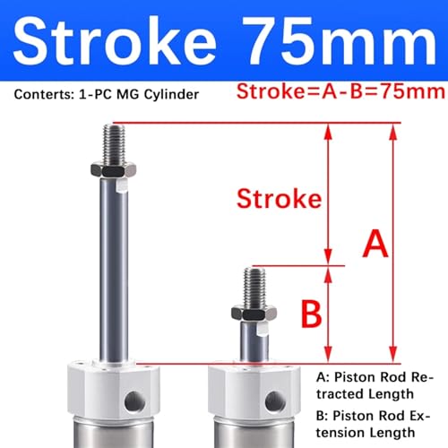 Vérin pneumatique en acier inoxydable 20mm mini format pour automatisme
