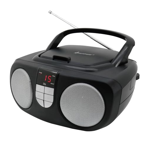 Recopilación y reviews de Radio cd infantil del mes. 17 Soundmaster SCD1400 Radio portátil reproductor de CD Radio AUX-IN Kids Radio Boombox, Farbe: schwarz