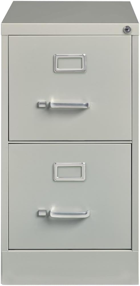 26.5" Deep Commerical Grade 2 Drawer Vertical Letter File Cabinet in Gray