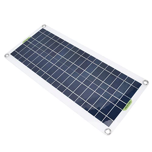 Fafeicy Solar Panel Battery Charger, Foldable Solar Panel, 20W 21V Portable Solar Panel Kit with USB Output, 4 Suction Cups for Outdoor, Portable Solar Panel