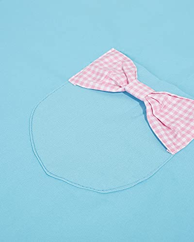 Rosielily Vintage Apron For Women With Pockets Retro Apron Cute Blue Apron Kitchen Aprons For Cooking Baking Pink Dress Kawaii Cotton Frilly Ruffle 50S Ladies Apron For Teen Girls Vintage Gifts #TOP5
