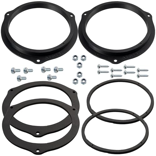 AERZETIX | Kit de 2 Adaptateurs/Supports de Haut-parleurs Ø165 mm pour portières Avant et arrière | Compatible avec Opel Corsa D, Dacia Dokker Lodgy...