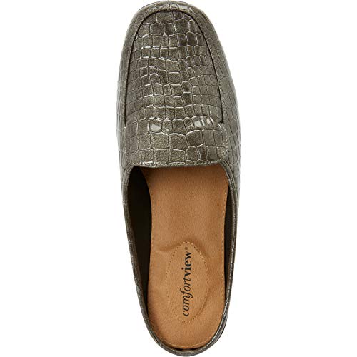 Comfortview Women's Wide Width The Estelle Mule Shoes - 9 W, Brown #TOP5