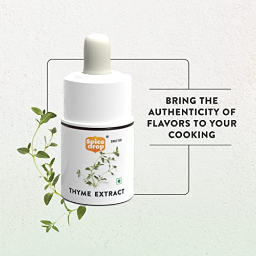 Image of Spice Drop Thyme Extract | 100% Natural | For Soups, Pasta, Spaghetti, Gourmet Dishes | 0.17oz (180 drops) | Natural Herb Extract | Authentic Flavor | Vegan | Keto & Paleo Friendly | Non-GMO | Squeeze, Drop And Stir