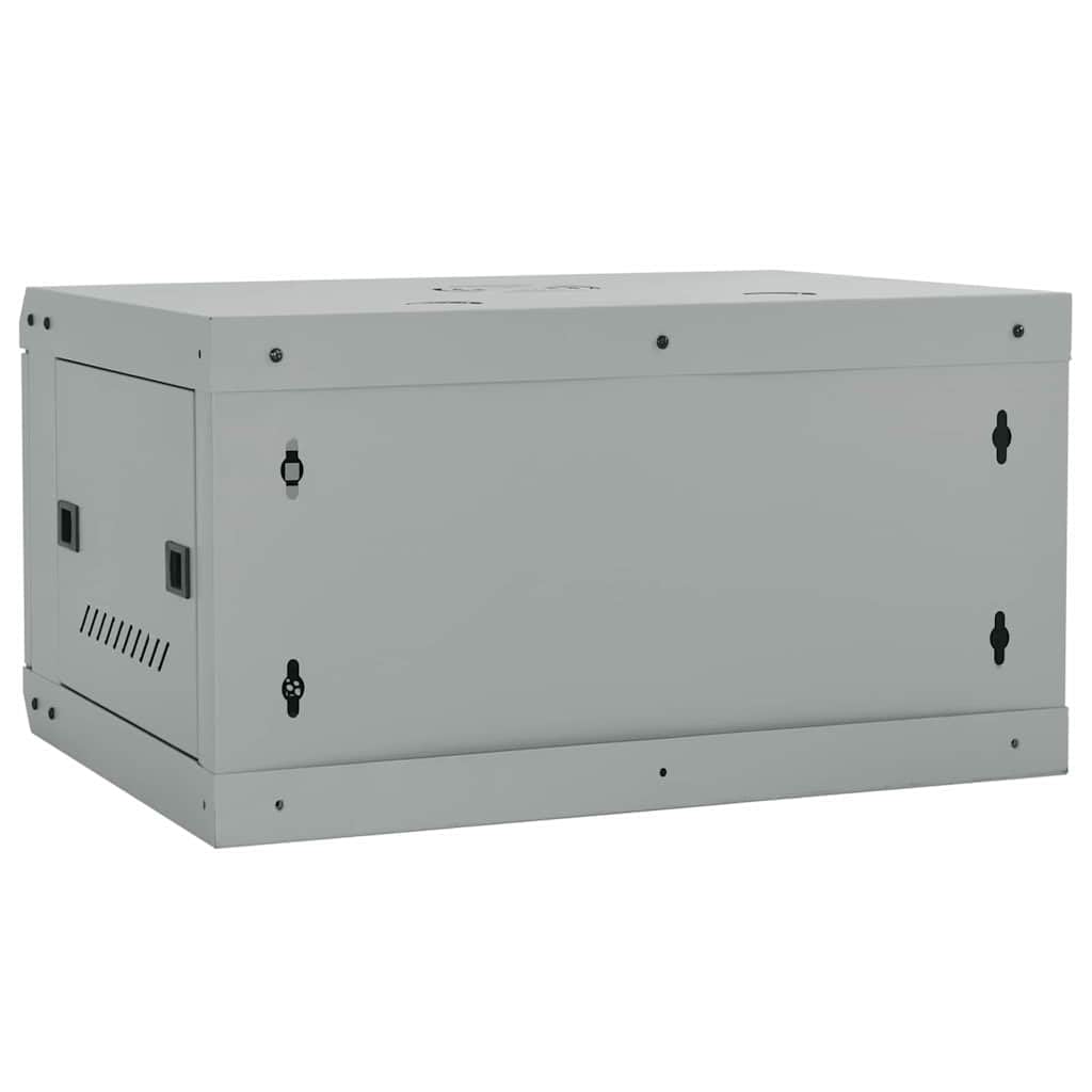 Armadio di rete con archiviazione, grigio, 60 x 45 x 35 cm, in acciaio, per ufficio e appartamento con vetro di sicurezza monolastra – Armadio di rete industriale con robuste maniglie a chiavistello