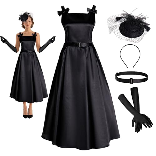 Itdespln Women's 1950s Audrey Hepburn Style dress Vintage Swing Cocktail Dresses Tea Party Outfits(Z3879,2XL)