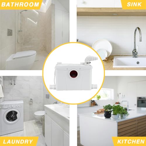Image of Trupow 700W 110V Macerator Sewerage Pump with 4 Water Inlets for Upflush Toilet System Waste Water Marine Toilet Bathroom Disposal Laundry