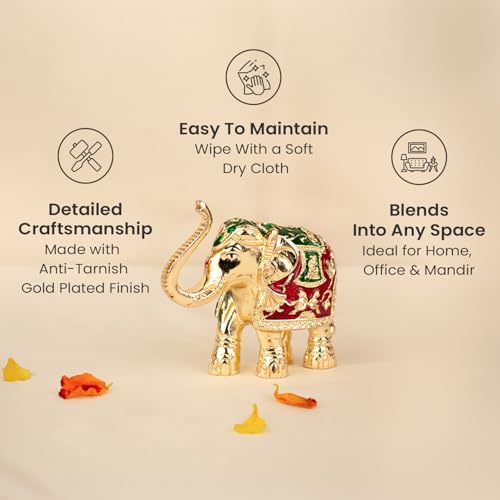 Image of Astrotalk Airavat Dhan-Vridhi Elephant Idol | Vastu Elephant Idol for Abundance, Prosperity & Protection | Aesthetic Home Decor for Living Room & Office | Good Luck Gift for Man & Woman