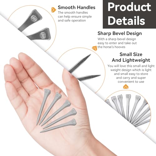 Image of 250Pcs 2.1inch E6 Horseshoe Nails, Steel Horse Shoe Nails Horse Hoof Nails Horseshoe Tools for Horse Training Equestrian Sports